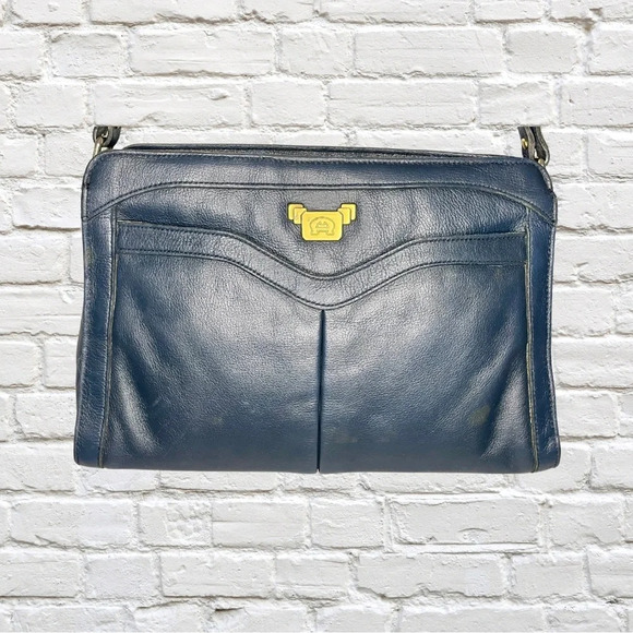 Etienne Aigner Handbags - Etienne Aigner Navy Blue Shoulder Bag